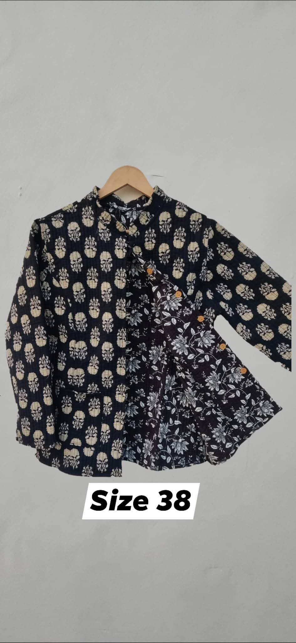 Short Handblock Printed Jackets with sleeves